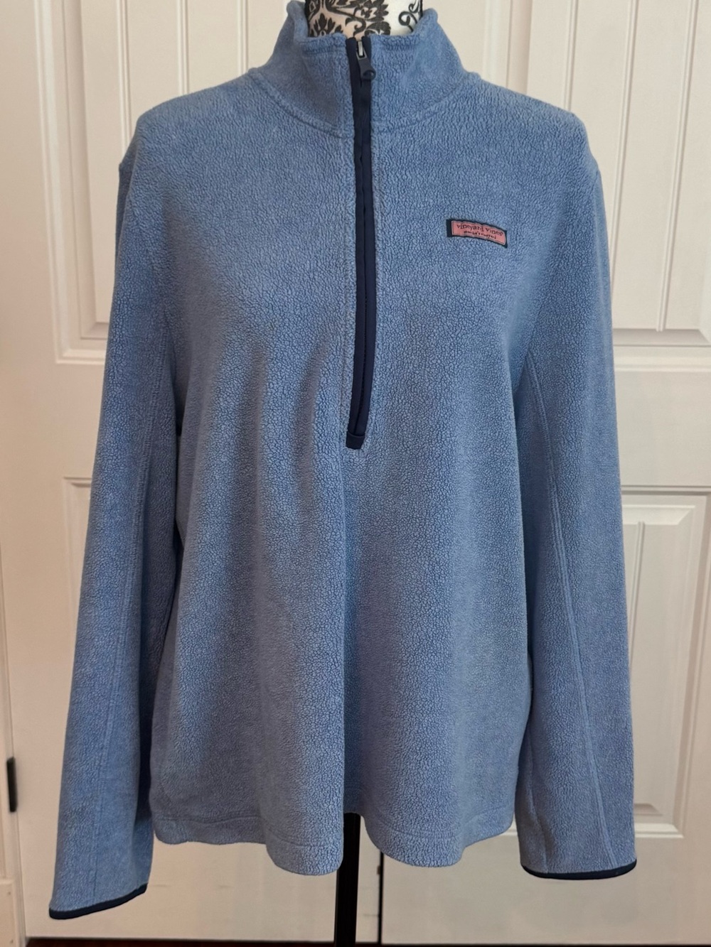Vineyard Vines Sky Blue Half-Zip Fleece Pullover